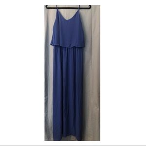 Blue maxi dress with thin straps